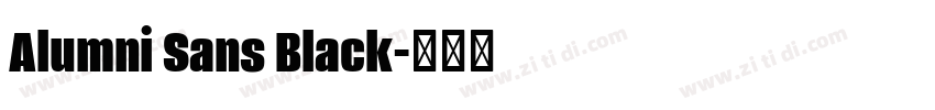 Alumni Sans Black字体转换